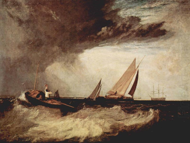 Ein Fischer von Shoeburyness preit einen Prahm von Whitstable, J.M.W. Turner